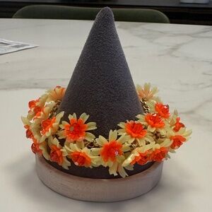 Danny Pollak - Playful Orange + Yellow Floral and Crystal Bracelet